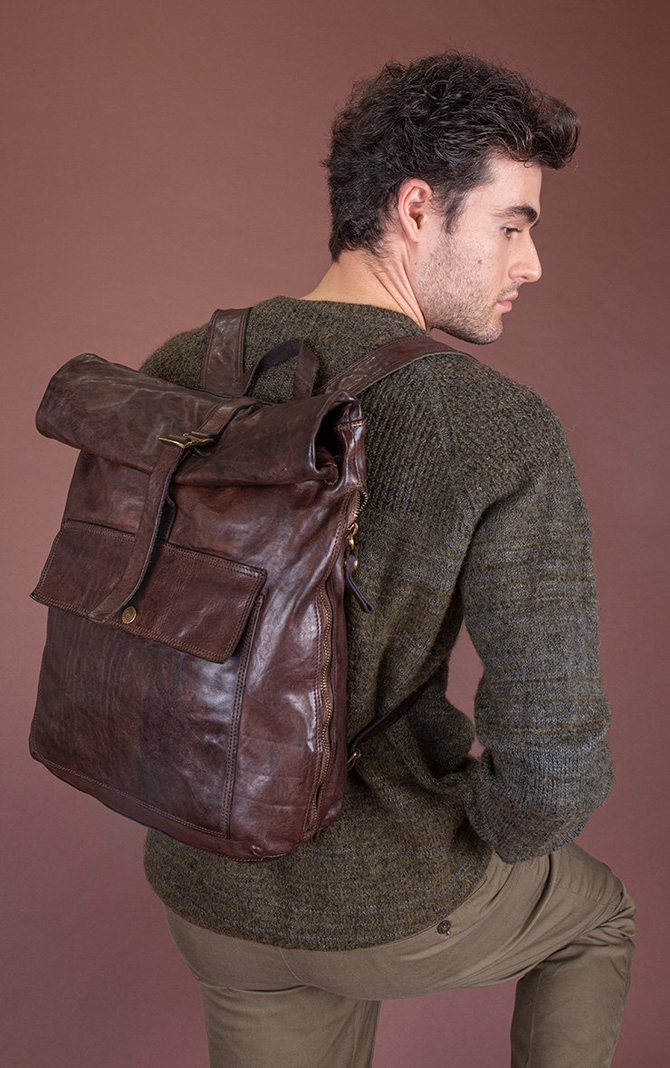 campomaggi leather backpack