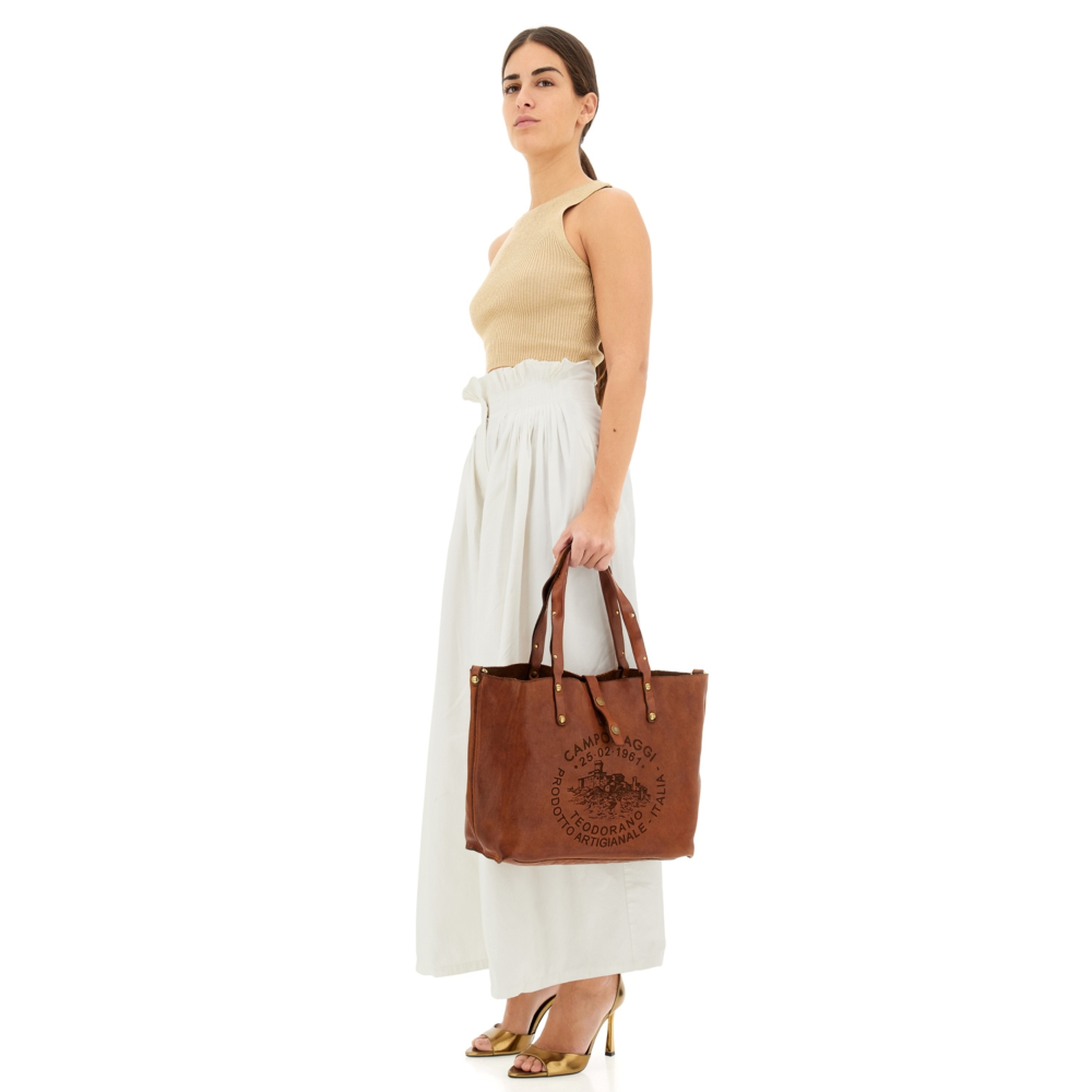 Shopping Bag/Shopper Teodorano Cognac | Campomaggi