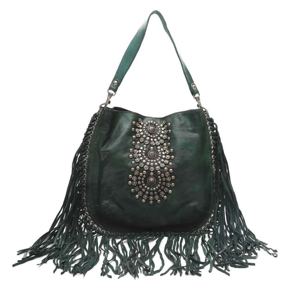 Shoulder Bag Camelia Green | Campomaggi