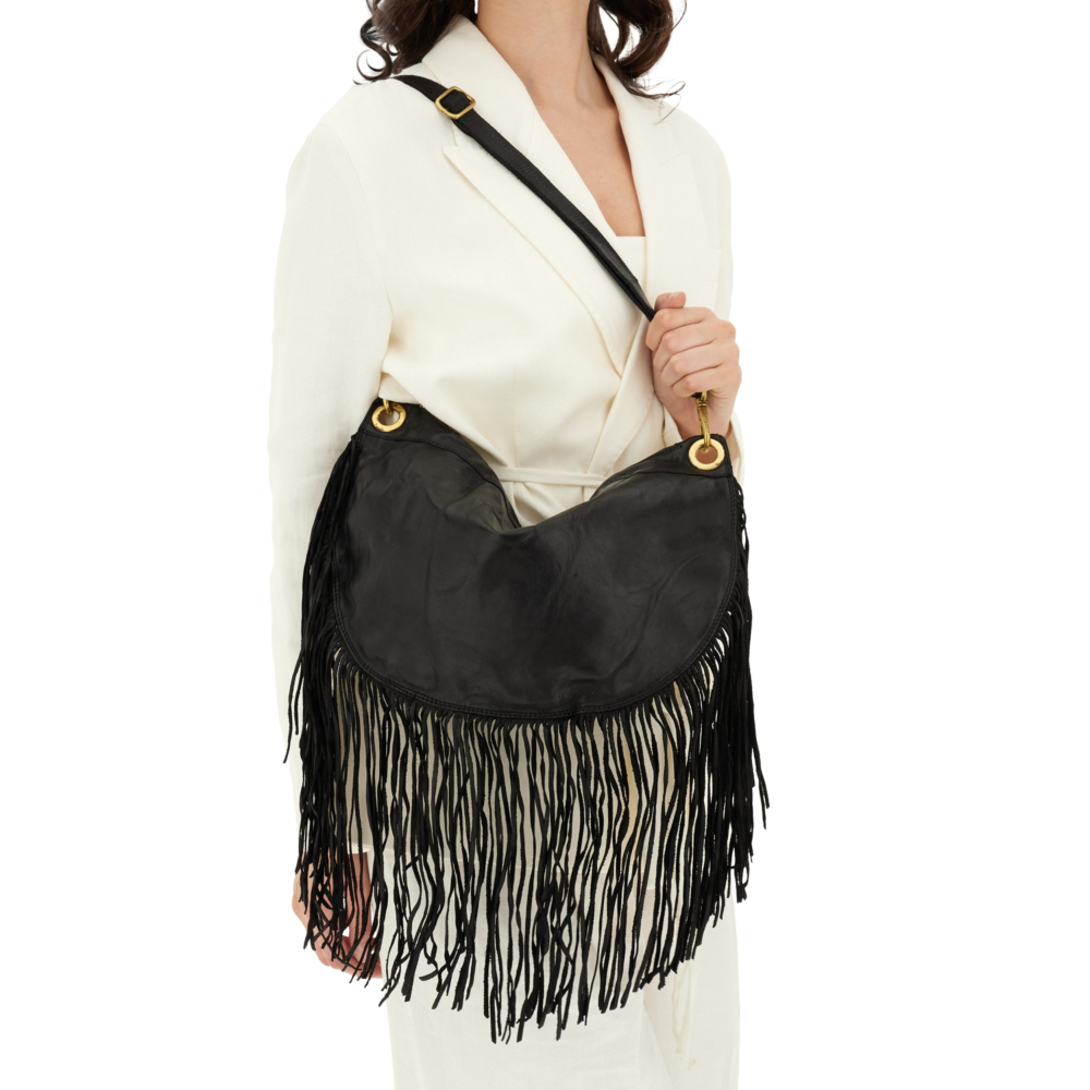 バッグ archive grunge fringe shoulder bag black Amazon.com: Downupdown Womens Crossbody Bag Fringe Purse