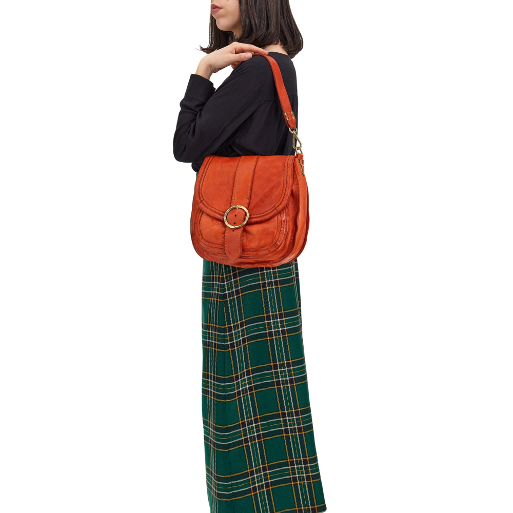 Shoulder Bag Atlanta Orange Campomaggi
