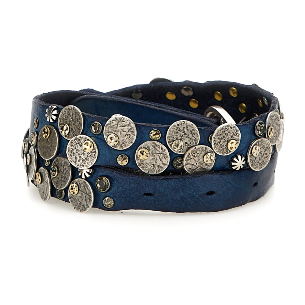 Campomaggi Bella Di Notte – Leder-Accessoire, Verziert Mit Nieten & Strass, Made In Italy