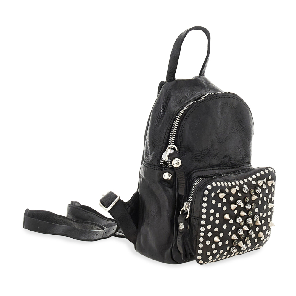 Campomaggi Bella Di Notte – Leder-Accessoire, Verziert Mit Nieten & Strass, Made In Italy