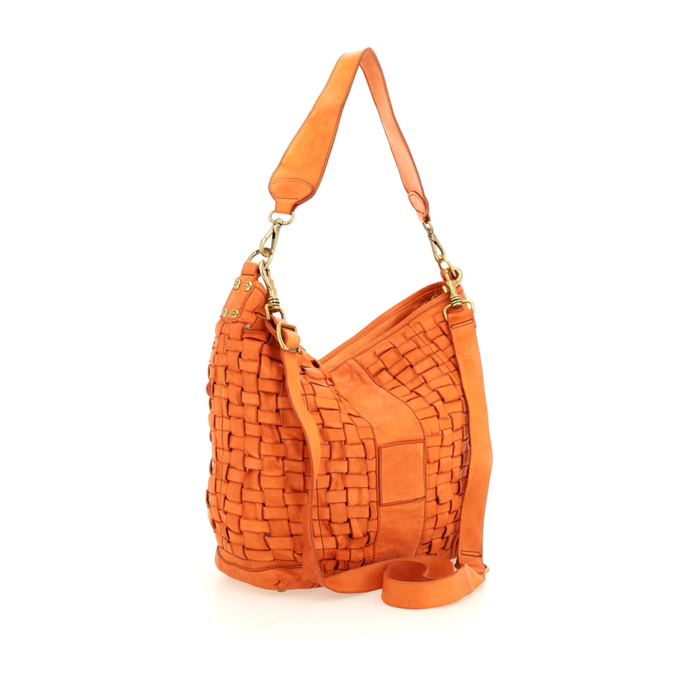 Schultertasche Edera Orange Campomaggi