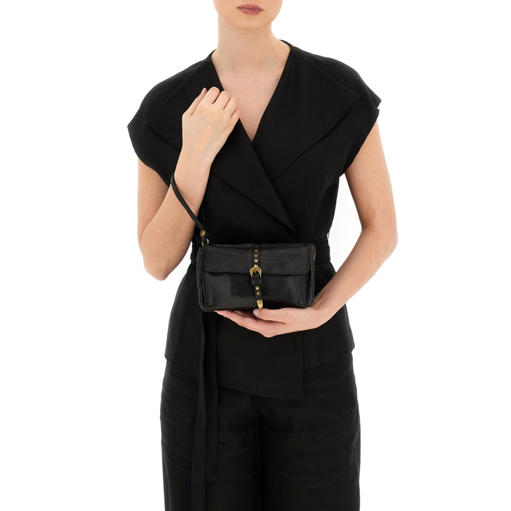 Clutch Bag Kura Black | Campomaggi
