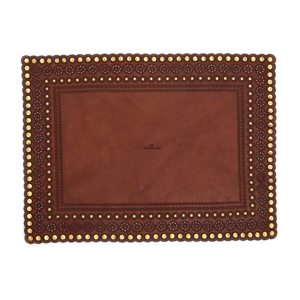 Placemat CASA Set of 2 rectangular placemats Cognac Campomaggi