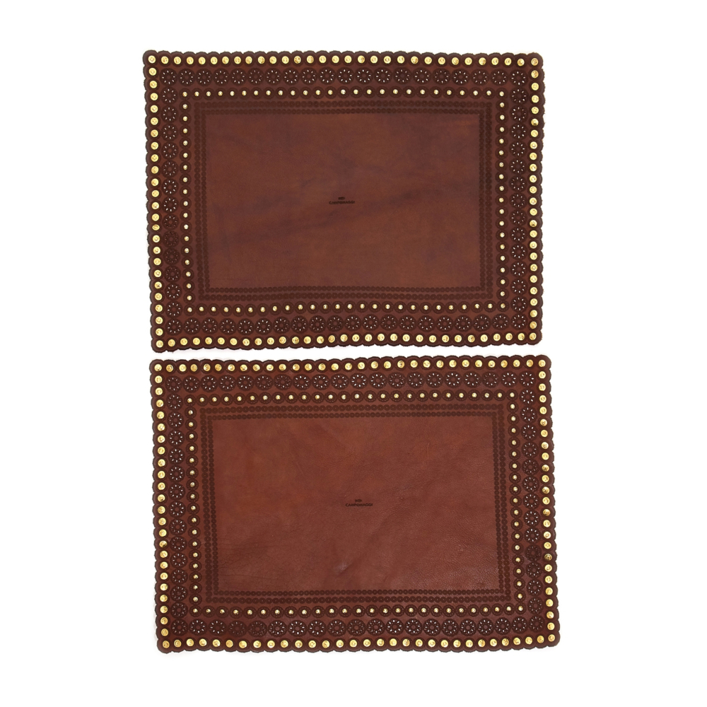 Placemat CASA Set of 2 rectangular placemats Cognac Campomaggi