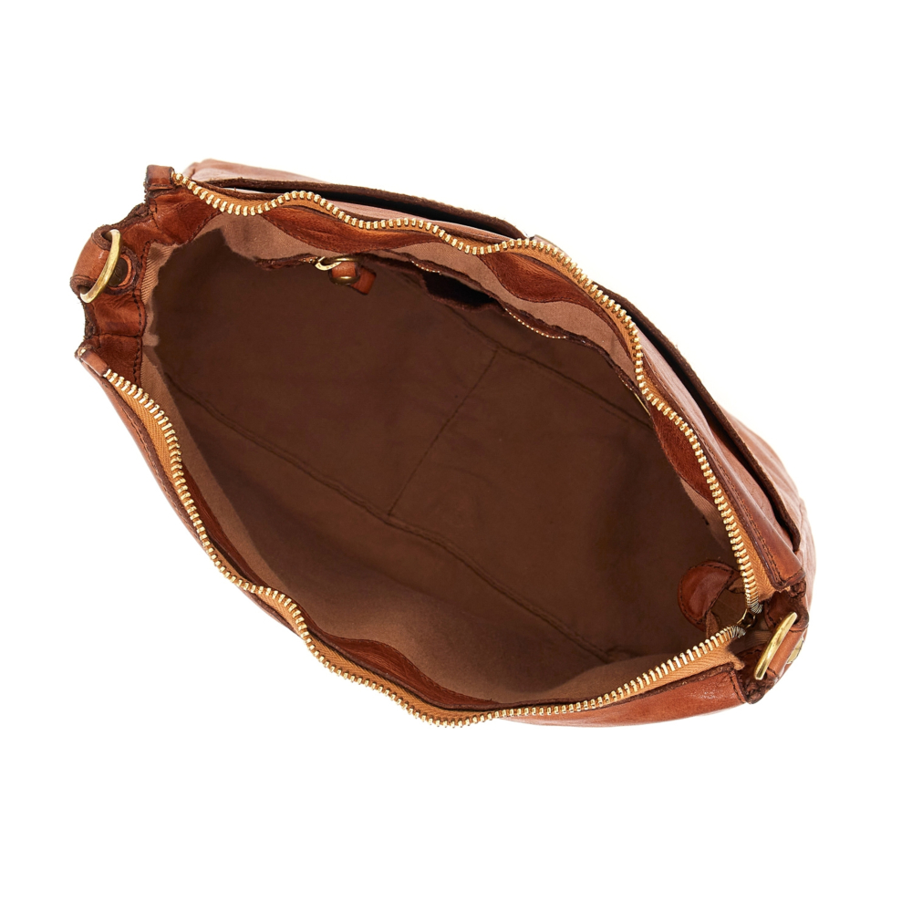 Sac Banane Bandoulière CAMPOMAGGI Centaurus - Cuir Cognac, Modèle Mini - Neuf Avec étiquettes