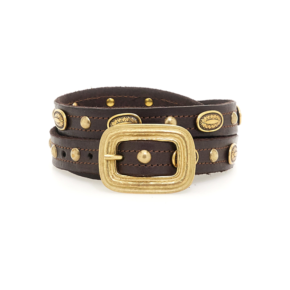 Campomaggi Brown Leather Belt with Brass Buckle Belts Classic Brown | Campomaggi main image 4