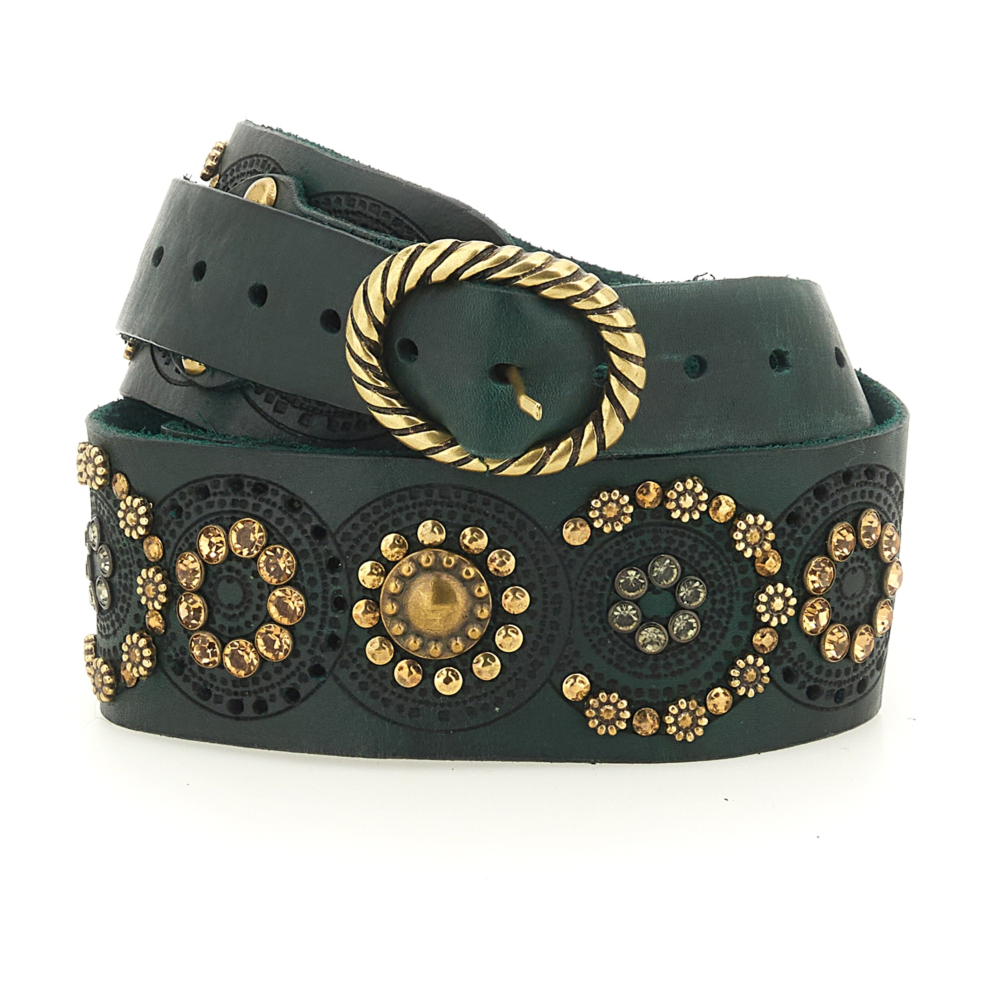 ♂♀新品・レザーベルト【CAMPOMAGGI】レギュラー幅　濃茶　80 Shoulder Strap Soul Green | Campomaggi