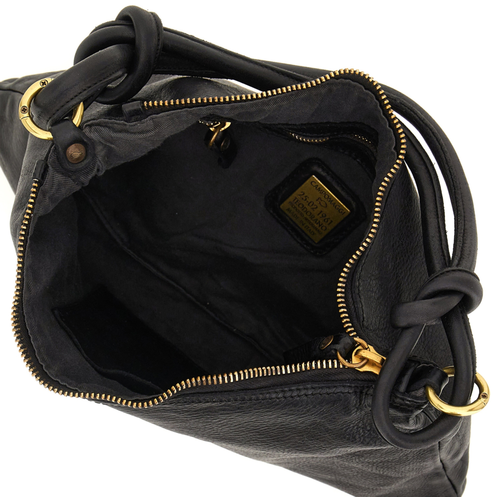 ま*い様 CAMPOMAGGI ブラック ハンドバッグ Shoulder Bag Malachite Black | Campomaggi