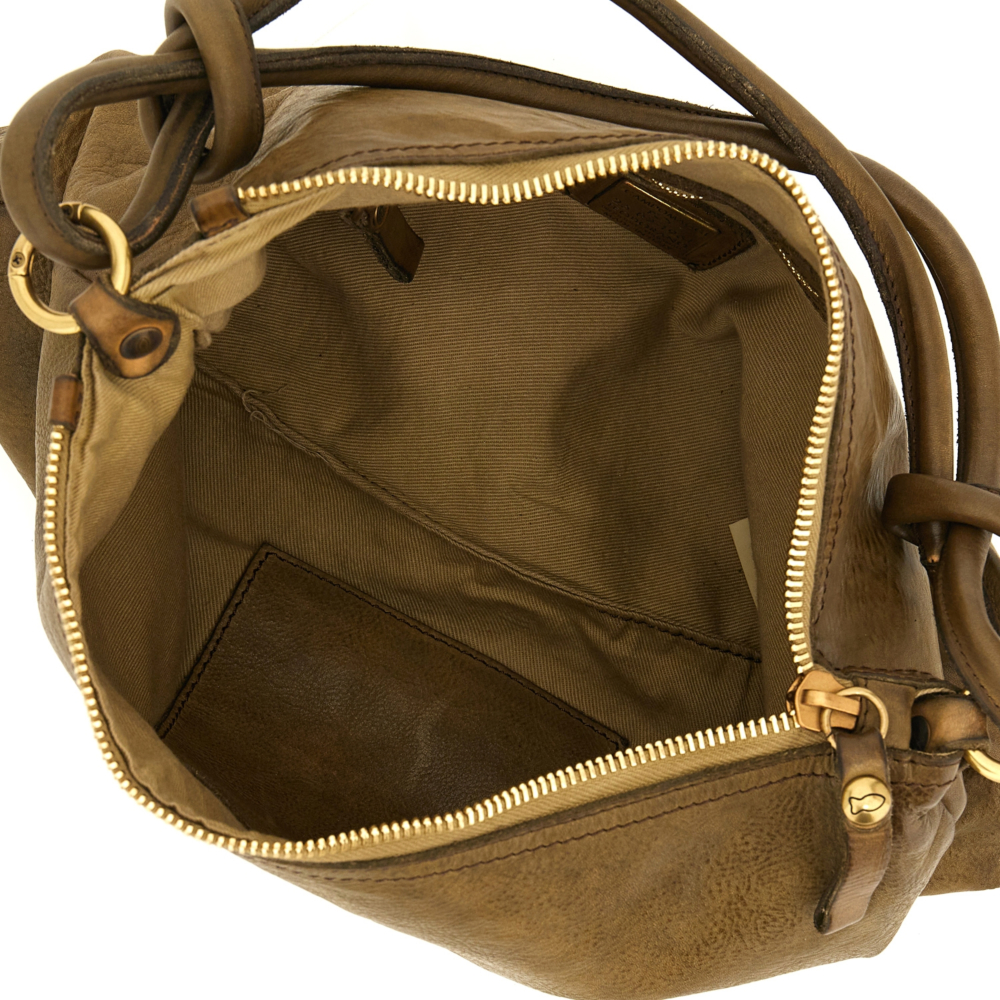 Shoulder Bag Ebano Green | Campomaggi
