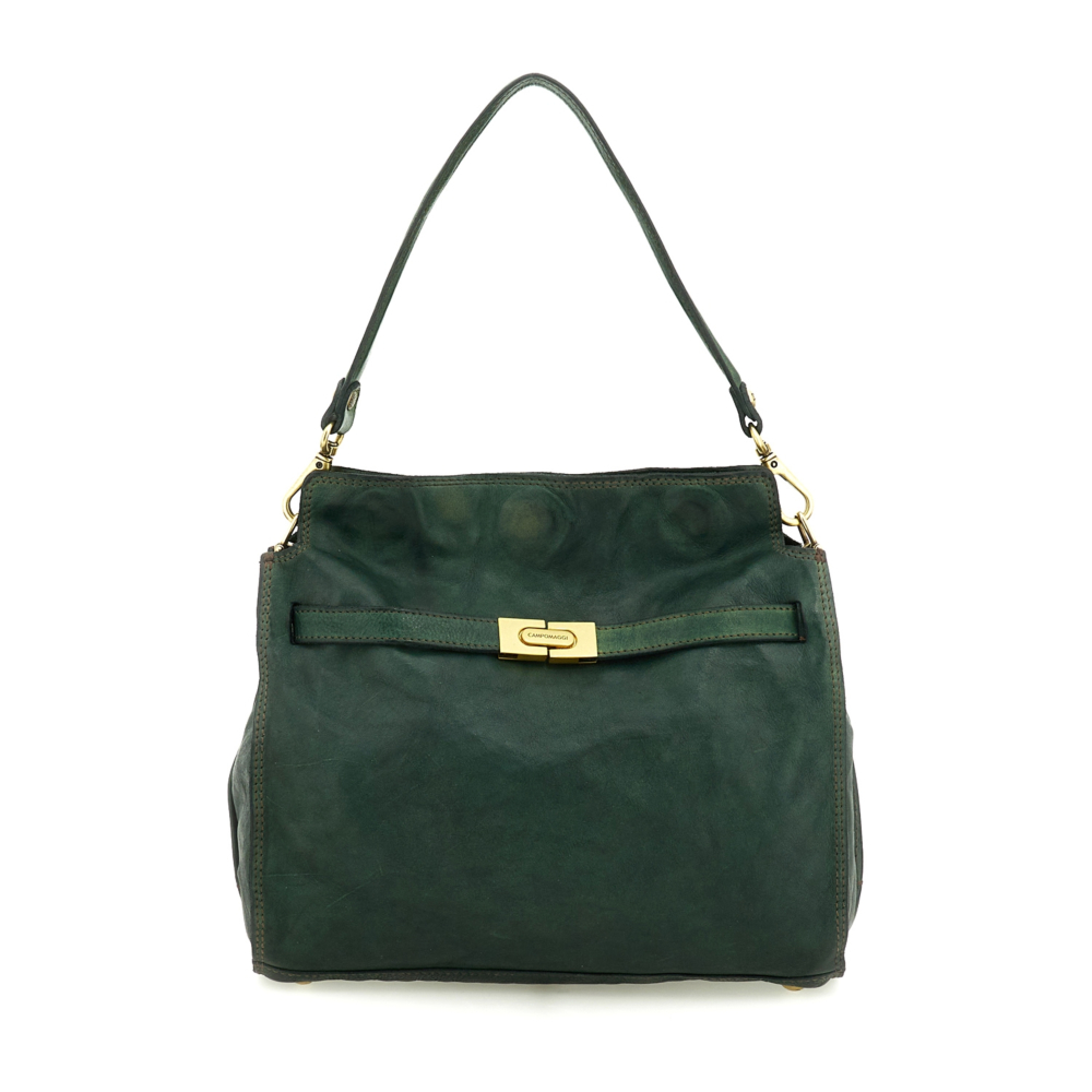 Shoulder Bag Livorno Green | Campomaggi