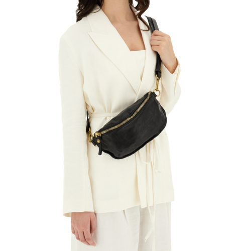 Florence Cuir Véritable Sac Banane Grand Femmes Bleu Clair Sac Jeunesse OTF825H