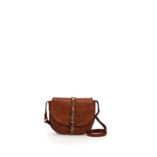 Sac à épaule En Cuir De Vache 100% - Marque CAMPOMAGGI - Couleur Cognac - Fabriqué En Italie - Neuf Avec étiquettes