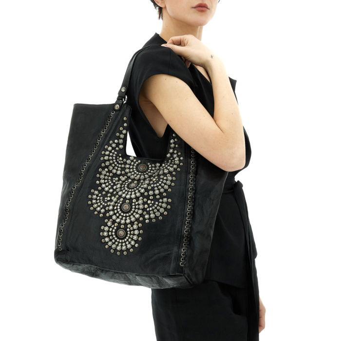 Shopping Bag/Shopper Camelia Black | Campomaggi