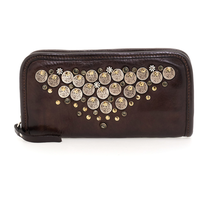 Campomaggi Bella Di Notte – Leder-Accessoire, Verziert Mit Nieten & Strass, Made In Italy