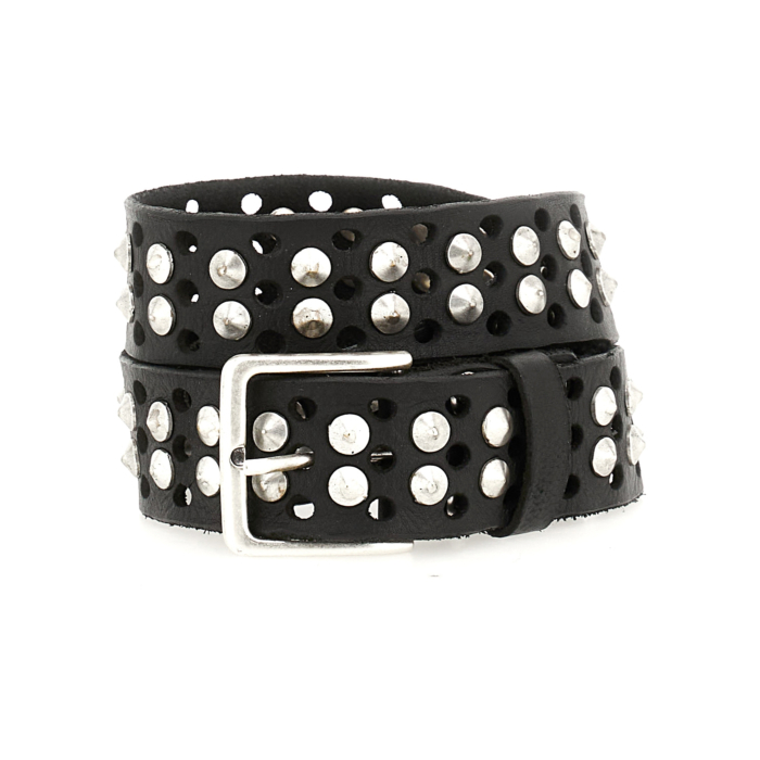 Leather Cowhide Polka Dot belt The Belmont Cowhide Belt – Hyde & Hare main image 4