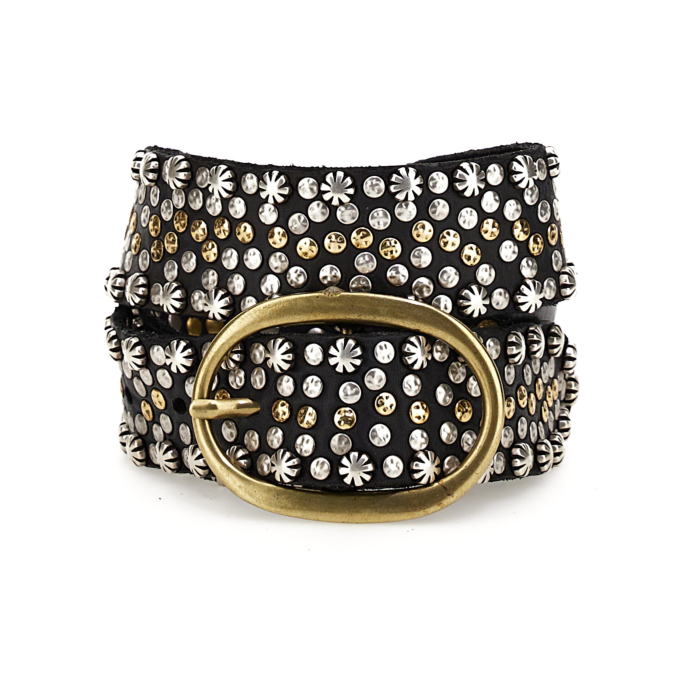 Campomaggi Studded Leather Belt in Moro Belts Cefalù Brown | Campomaggi main image 3