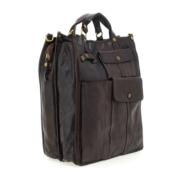 CAMPOMAGGI オリーブトートバッグ Shopping Bag/Shopper Tokio Brown | Campomaggi