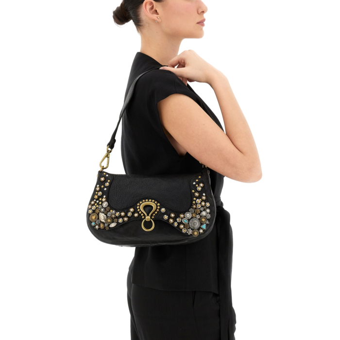 Shoulder Bag Bella Di Notte Black | Campomaggi