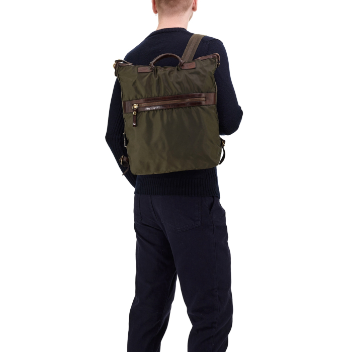 campomaggi cargo leather backpack MILITARY W/ HARDWARE  Fitigues Backpack Sambuco Brown | Campomaggi