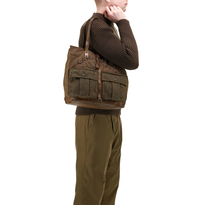 CAMPOMAGGI オリーブトートバッグ Shopping Bag/Shopper Tokio Black | Campomaggi