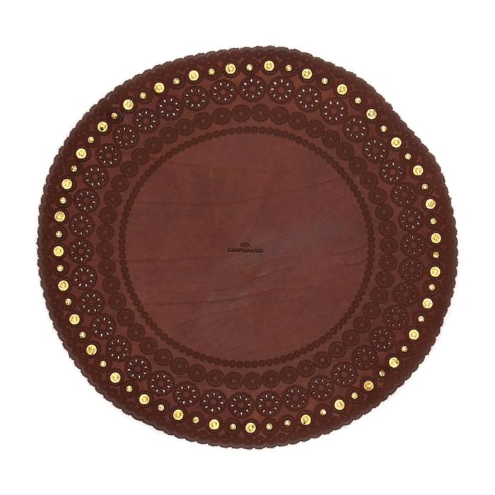 Placemat CASA Set of 2 round placemats Cognac Campomaggi