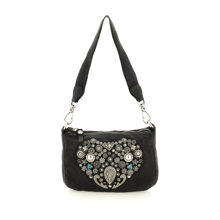 Crossbody Bag Isola del Giglio Black | Campomaggi