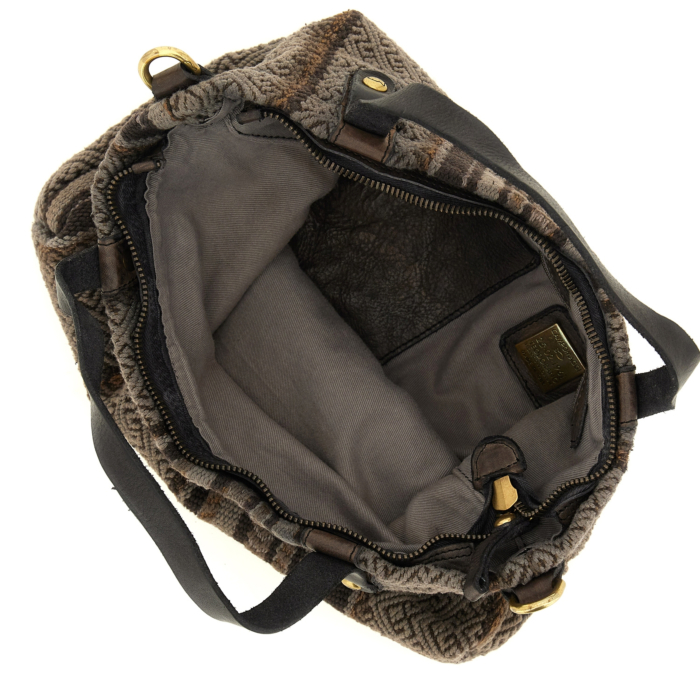 Sac Shopping CAMPOMAGGI En Cuir - Couleur Grigio - Vintage - NEUF Avec étiquettes