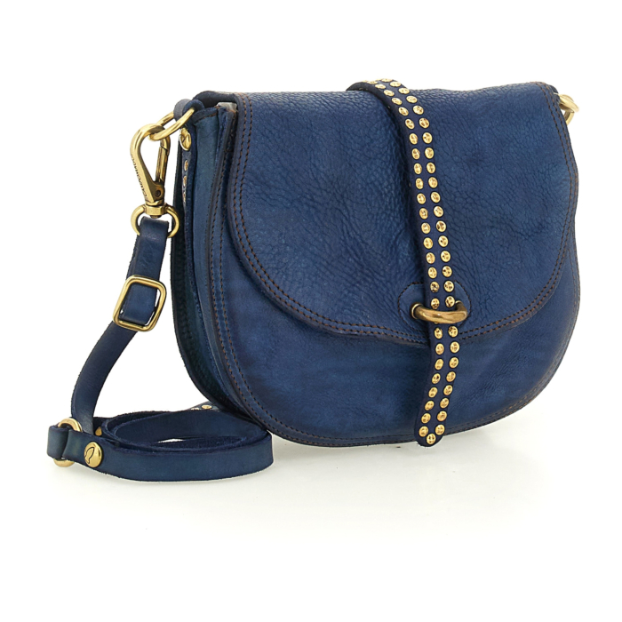 Crossbody Bag Kura Blue | Campomaggi