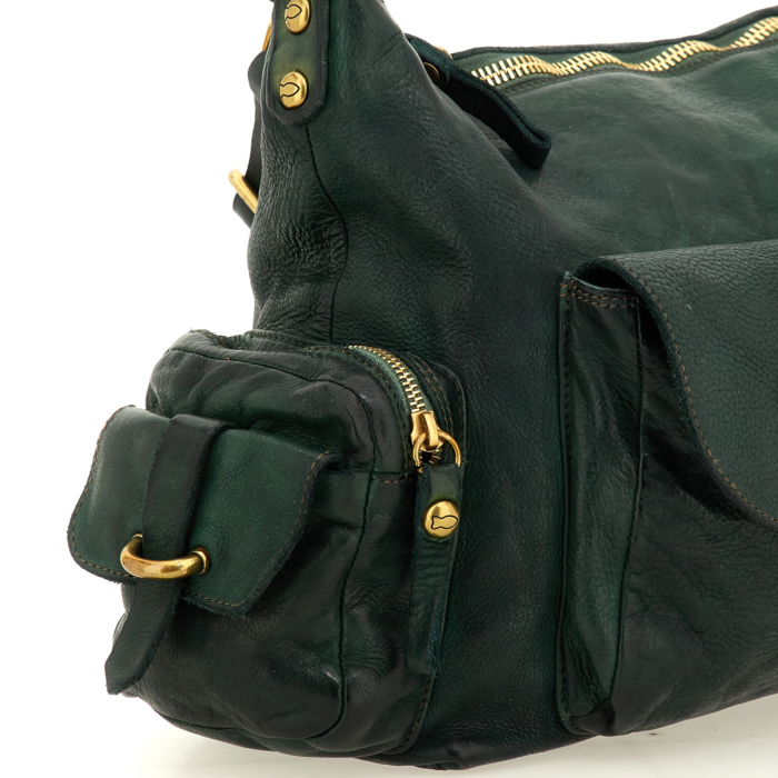 Shoulder Bag Agata Green | Campomaggi