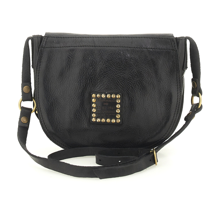 ★dumaro★ Ditto cross bag black FashionPuzzle Faux Leather Solid Small Dome Crossbody bag