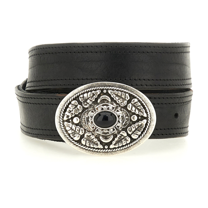 Campomaggi black Leather Belt with Brass Buckle Belts Classic Black | Campomaggi main image 3