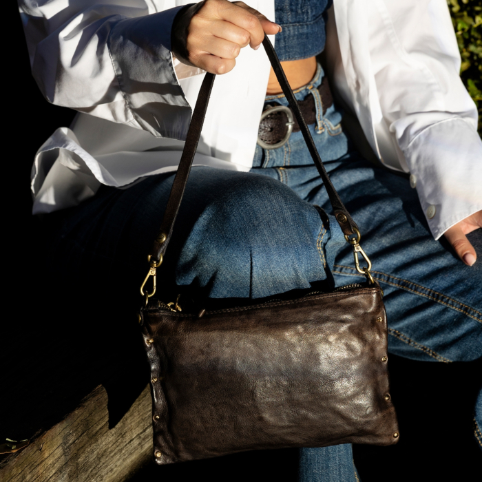 Crossbody Bag Lucca Grey | Campomaggi