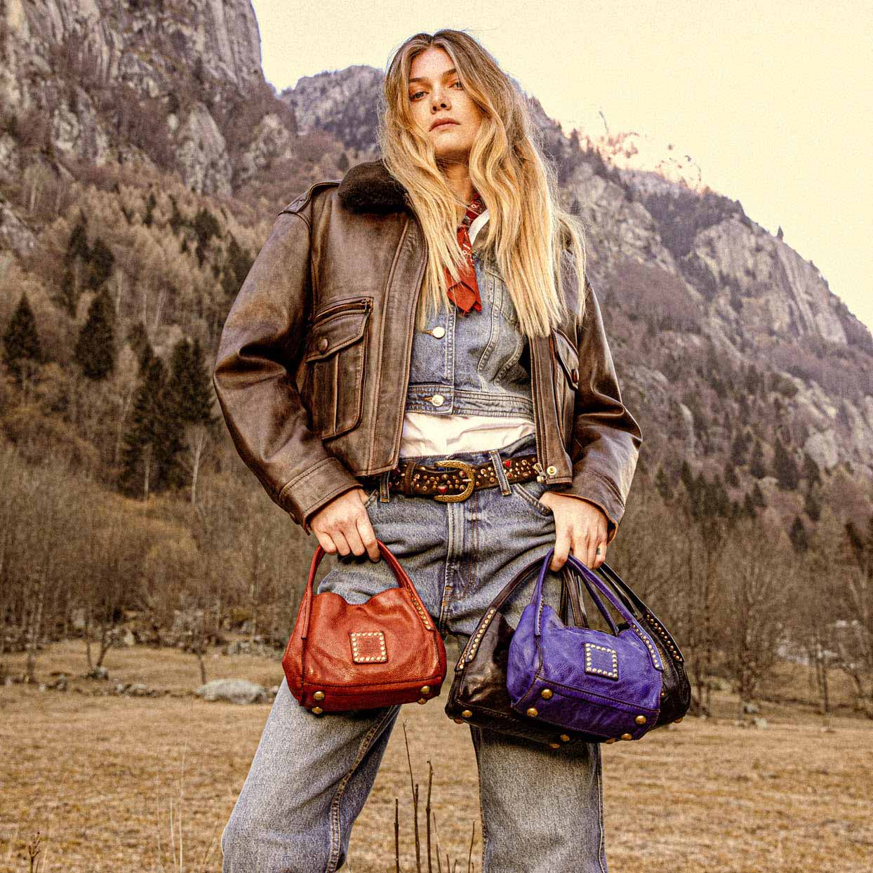 ま*い様 CAMPOMAGGI ブラック ハンドバッグ Italian Leather Bags and Accessories | Campomaggi Official Shop